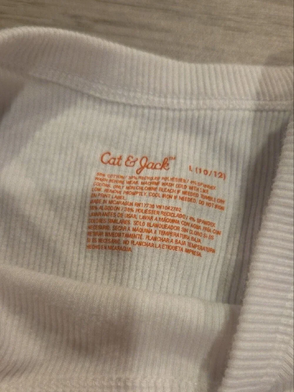 Cat & Jack White Ribbed Tank Top